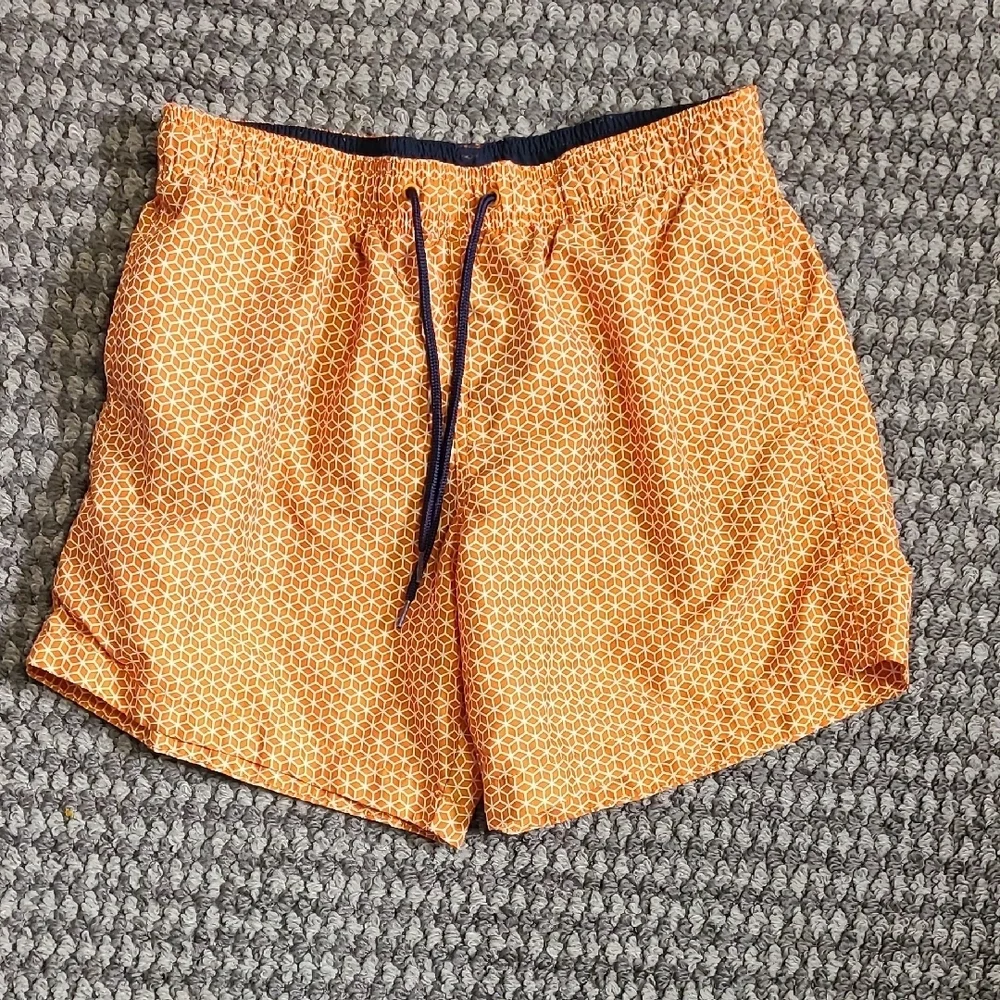 H&M Orange Patterned Swim Shorts Size M‎